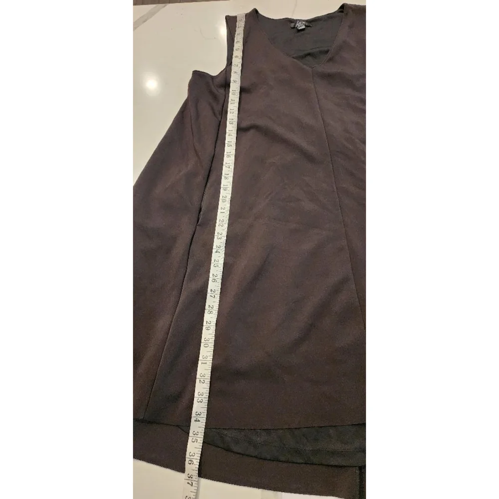 Alfani Black Sleeveless V-Neck Fit & Flare Pleated Dress w/ Pockets Size 16